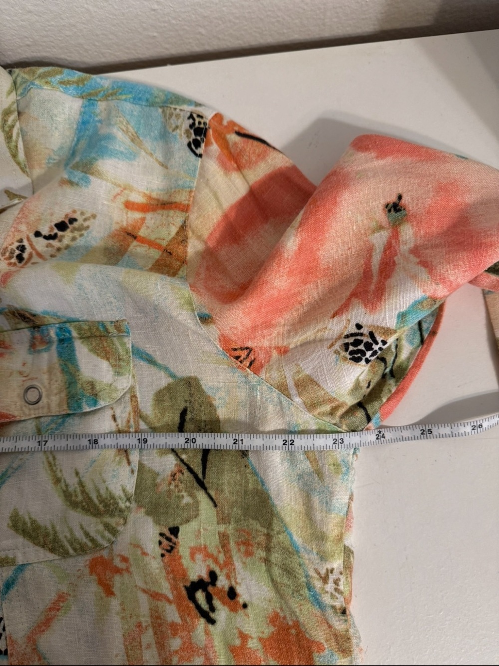 Chico's Womens Floral Tropical Long Sleeve Size 2 - Picture 6 of 7